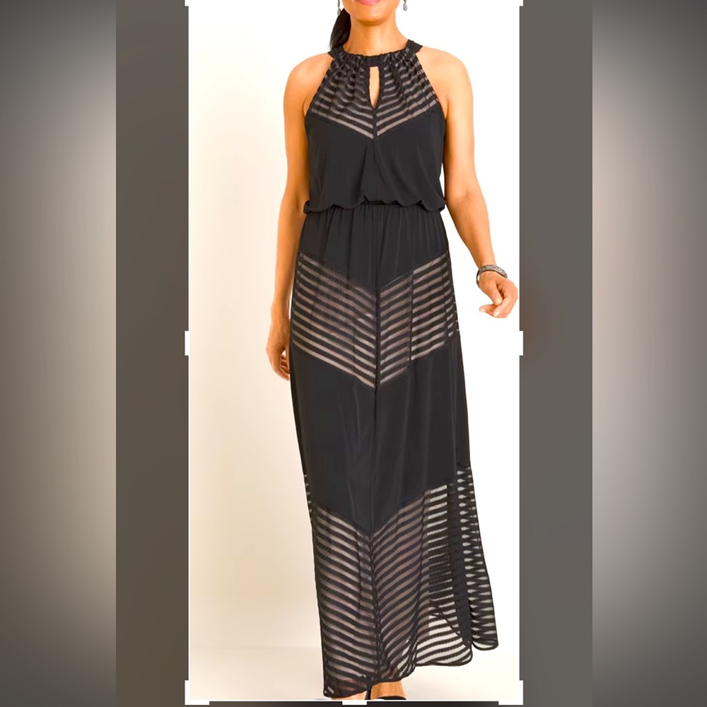 London Times sleeveless maxi dress